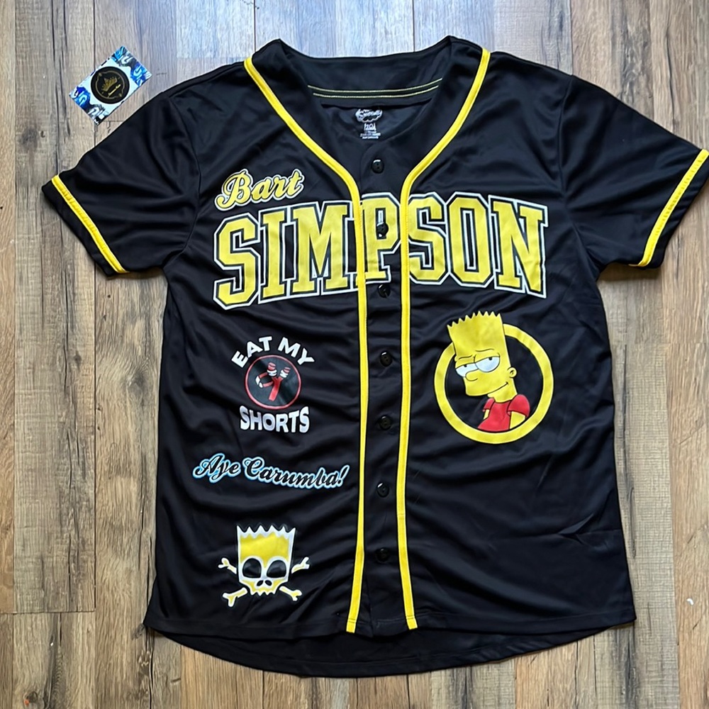 Vintage Graphic Bart Simpson Jersey in men’s size large! Brand new !!